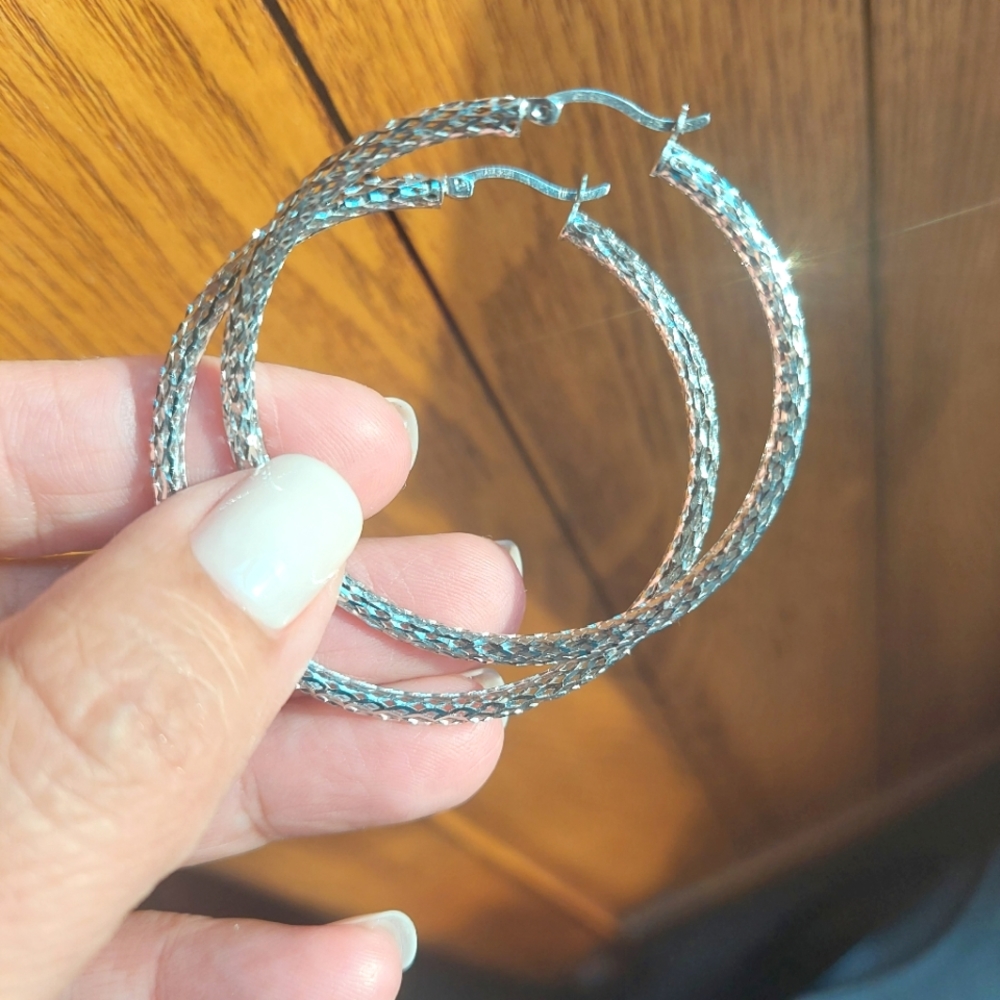 SOLD 🚫not buy Sterling Silver Hoop Earrings